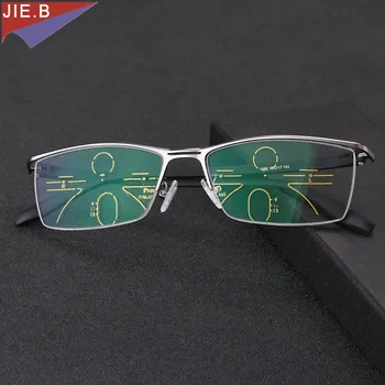 2019 Naujų, pažangių Multifocal Perėjimas akiniai nuo saulės vyrų Photochromic skaitymo akiniai taškų už reader netoli Toli akyse