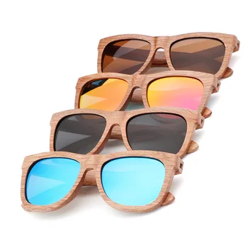 2019 Retro akiniai nuo saulės vyrams poliarizuota Prekės Dizainerio Rankų darbo Medienos akinius Blue beach veidrodis Moterys lauko UV400 akiniai nuo saulės