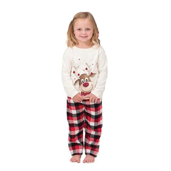 2020 Kalėdų Šeimos Atitikimo Pižama Nustatyti Elnių Suaugusiųjų Šeimos Vaikas derinti Drabužius Viršuje+Kelnės Kalėdos Sleepwear Pj Nustatyti Kūdikio Romper