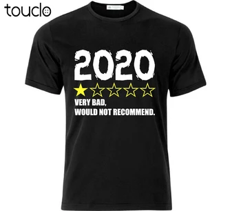 2020 Labai Blogai Nepatarčiau 1 Star Peržiūros T Shirt Juoda