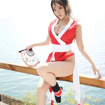2020 M. Moteris Mai Shiranui Besimaudančių Pynimo Tvarstis Sukumizu Biquini Japonijos Cosplay, Anime One Piece Seksualus Kostiumai Suaugusiųjų Bodysuit