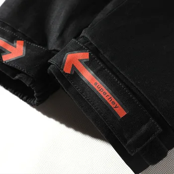 2020 m. Rudenį Mens Haremo Kelnės Streetwear Jogger Juostelės Kelnės Vyrams Hip-Hop Multi-pocket Krovinių Kelnės Kelnės Laiškas Spausdinti