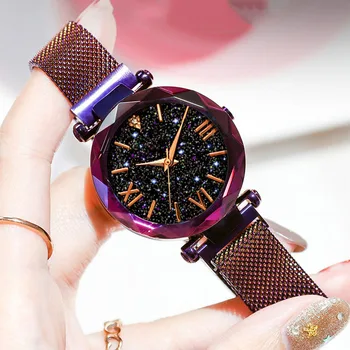2020 Moterų Žiūrėti Magnetiniai Žvaigždėtas Dangus Ponios Žiūrėti Moterų Kvarcinis Laikrodis Suknelė Moterų Laikrodis relogio feminino zegarek damski