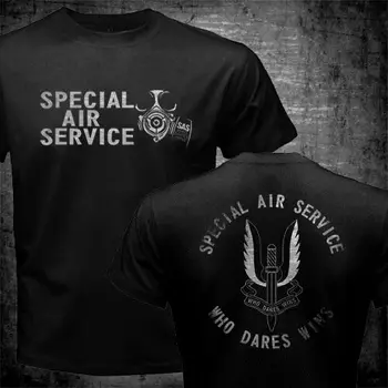 2020 Nauja Jungtinė Karalystė Britų Armijos Specialiųjų Pajėgų SAS Specialių Oro susisiekimo Paslaugų Vyrai T-shirt Mados
