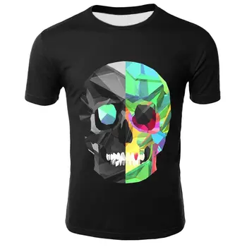 2020 naujas 3D atspausdintas t-shirt vyriški ir moteriški marškinėliai punk stiliaus viršaus tee kaukolė t-shirt gotikos t-shirt tėvų-vaikų apranga 6XL g