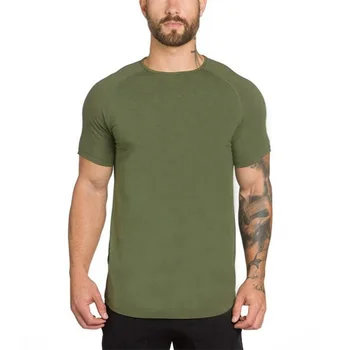 2020 Naujas Prekės ženklo Drabužių Mens Juoda trumpas rankovės marškinėliai Hip-Hop extra long viršūnes tee tshirts vyrų medvilnės sporto salės, t-shirt