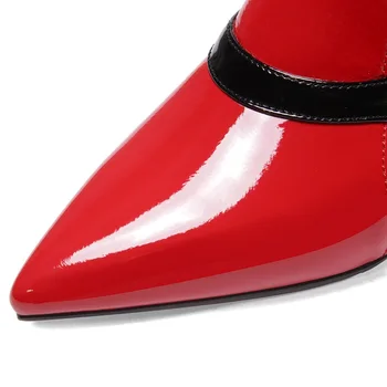 2020 naujas vasaros sandalai, batai, lakinės odos aikštėje aukšti kulniukai open toe bateliai moters suknelė šalis laisvalaikio bateliai raudonos didelis dydis 34-43