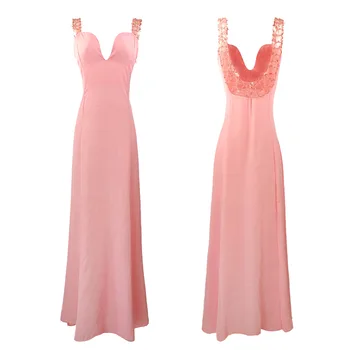 2020 Pink Šalis Suknelė Giliai V Kaklo Bakas Šalis Suknelė Šifono Pagamintas Moterų Undinė Suknelės Vestidos