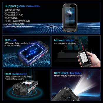 2020 UŽKARIAVIMO F2 Mini IP68 Vandeniui NFC Tvirtas Mobilusis Telefonas celular pirštų Atspaudų 