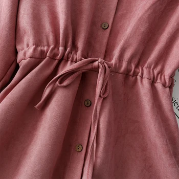 2021 Moterų Velvetas Suknelė Vintage Streetwear Žibintų Rankovėmis Midi Prancūzijos Romantiška Suknelė Rudenį Korėjos Ilgi Marškinėliai-Suknelė