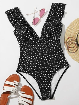 2021 Seksualus Susiėmę vientisas maudymosi kostiumėlis Moterims Paminkštinta Push Up maudymosi Kostiumėliai Moterims Monokini Nėrinių iki Paplūdimio Maudymosi Kostiumai