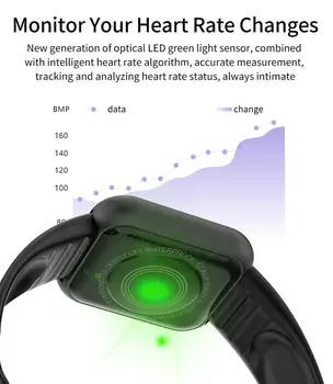 2021 Topsell Y68 Smart Žiūrėti Vyrams, Moterims, Širdies ritmas, Kraujo Spaudimo Monitorius Vandeniui Sporto Smartwatch už Andriod 