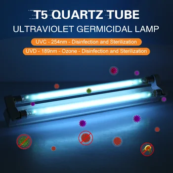 220V Ultravioletinių Baktericidinė Lempa T5 Vamzdis 16W uv-C Ozono Dukart sterilizuotas Kambarys Sterilizer Kvarcinis LED UV Šviesos Namuose / Ligoninėje