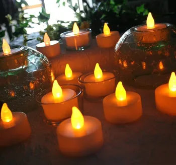 24pc LED Arbata Šviesos Žvakės Realus Baterijos Flameless Žvakes Bažnyčioje ir Namų Decoartion ir Apšvietimo La Vela#30