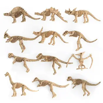 24pcs Dinozaurų Petrifaction Skeletas, Įvairūs Duomenys Dino Kaulai, Švietimo D08C