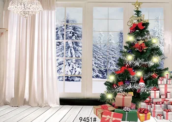 270X180cm Langą backdrops kalėdų fonas 9x6FT fotografijos fonas fotostudija kalėdų fonas 9451