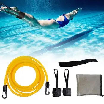 2M/4M Stiprinimas Reguliuojamas Plaukti Mokymo Atsparumas Diržo Juostos Plaukimo Bungee Exerciser Saugos Baseinas Įrankiai