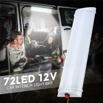 2vnt 12V LED Automobilio Salono Stogo Apšvietimą Lubų Skliautai Šviesos RV Stovyklautojas Priekabos Ratų Van
