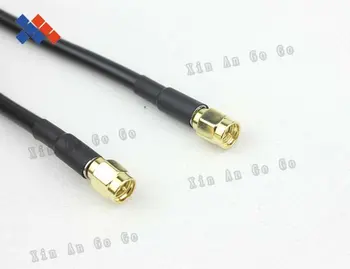 2VNT 1M RG58 WIFI kabelis RP-SMA male SMA male Antenos Kabelio adapteris pratęsimo Galiuku laidu