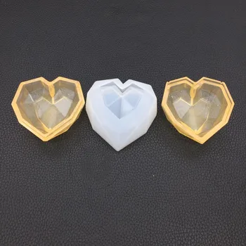 2vnt/komplektas 3D Kristalų Geometrijos Meilės talpinimo Pelėsių Expoxy Pelėsių Dekoratyviniai Papuošalai Dervos Formų Papuošalai Priėmimo Priemonė