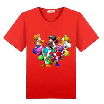 3-12T 2019 Naujų Vaikų Animacinių filmų 3D yoshi Print T-marškinėliai Berniukui Marškinėliai Mergaitėms, Drabužiai, Kūdikių Medvilnės trumpomis Rankovėmis Tee Viršūnes Drabužiai