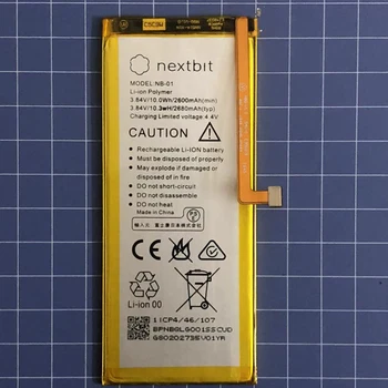 3.84 V 2680mAh/10.3 Wh NB-01, Nextbit Robin išmanųjį telefoną Built-in Li-ion baterija bateria