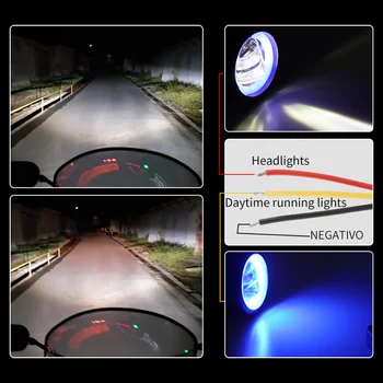 3 spalvos Apvalios aikštėje LED Angel Eyes Šviesos Juosta Vietoje Šviesos Motociklo Led Darbo Lightfor Vairavimo Offroad automobilių Valtis Sunkvežimių 4x4 VISUREIGIS