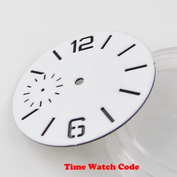 38.5 mm, balta watch dial sidabro rankas žiūrėti dalių rinkinys pakeitimo tinka 17 brangenybės 6497 vertus likvidavimo judėjimas