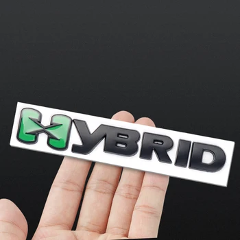 3D Aliuminio Metalo HIBRIDAS Logotipas, Emblema Įstaiga Automobilių Lipdukai Lipdukai Automobilių Apdailos Stilius Už Cadillac Chevrolet 