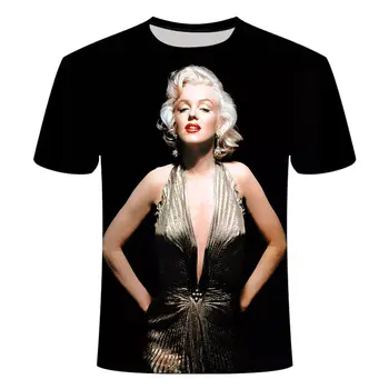 3D Atspausdintas Kietas Marilyn Monroe Atspausdinta Marškinėliai Seksuali Moteris Vyrai VIRŠUJE Tees 2019