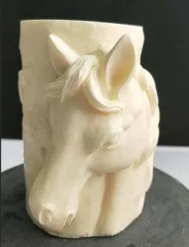 3D Horsehead Formos Rankų darbo Muilas Pelėsių Silicio Gyvūnų Žvakių Liejimo Iš Šokolado Tortas, Vestuvių