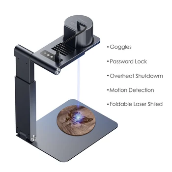 3D Laserpecker Pro Laser Cutting Machine Nešiojamas Mini Lazerinis Graviravimas Mašina Darbalaukio Etcher Gravieris Cutter su Stovu