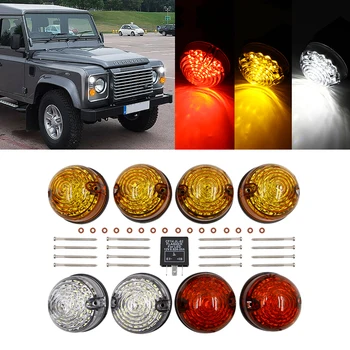 4*Geltona+2*Išvalyti+2*Raudonas šviesos Land Rover Defender Pilnas Led Lempos Upgrade Kit,už 90/110 1983-1990 &Gynėjas 2001-2016
