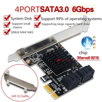 4 port SATA PCIe 3.0 išplėtimo Plokštę 