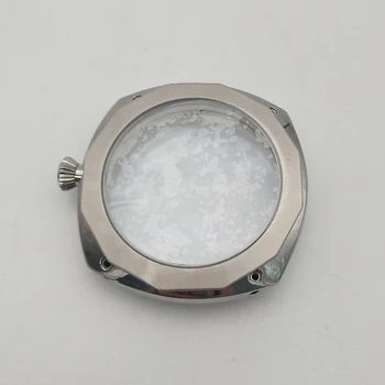 47 mm baltos spalvos poliruotas nerūdijančio plieno laikrodžiai atveju tinka VALGYTI 6497/6498 judėjimas