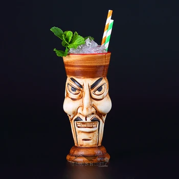 470ml Havajai Tiki Taures Kokteilių Taurės Alaus Gėrimo Puodelis Vyno Puodelis Keramikos Velykų Salų Tiki Puodelis Baro kokteilių taurės tokios Įrankis