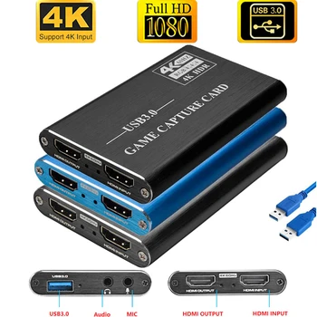 4K HDMI Žaidimas Užfiksuoti Kortelės USB3.0 1080P HD Video Grabber Dongle Video Capture Card-Live Transliacijos Transliacijos Įrašymo Žaidimas