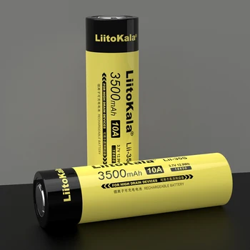 4PCS LiitoKala 18650 Baterija Lii-35S 3.7 V, Li-ion 3500mAh 10A išlydžio Galios baterija didelės drenažo įrenginiai