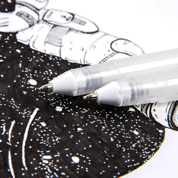 4Pcs/set White Pabrėžti Žymeklis Parkeris Manga Tapybos, Dizaino Grafiti Fineliner Eskizas Pen Rašymo, Piešimo Meno Raštinės Prekes
