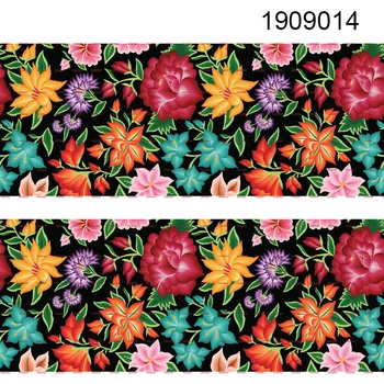 50 Metrų įvairaus Dydžio Meksikos Nacionalinio Stiliaus ir Gėlės Serijos Šilumos Perdavimo Spausdinti Grosgrain,Satino Kaspinu