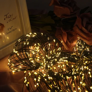 500/1000 LED Nuotolinio Valdymo Pasakų String Žibintai Kalėdinė Girlianda LED Vandeniui Lauko Gatvės Sodo Vestuves Apdaila