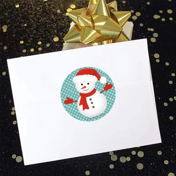 500pcs/roll Kalėdų Dovana Lipdukai Kalėdų Santa Snowmen mielas Etiketės Šventė Pristato Dekoratyvinis Rankų Lipdukas