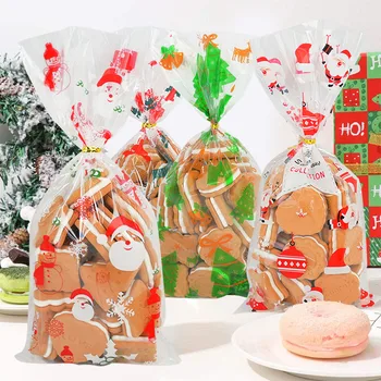 50pcs Velykų Plastikiniai Maišeliai Kepimo Pakuotės Maišelis Kalėdų Senelio Dovanų Maišeliai Slapukas Saldainių Maišelį 2021 Velykų Šalies Apdaila