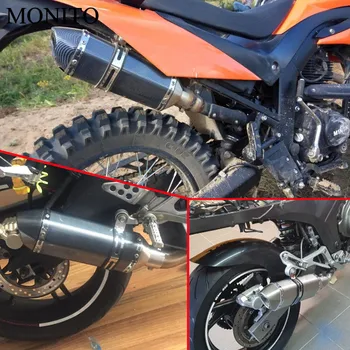 51MM Universalus Motociklas modifikuoti išmetimo vamzdis duslintuvo Išmetimo Sistemos Kawasaki z1000 sx vtr 1400 zx 6r 10r zx10 r zzr 600
