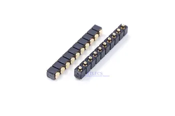 5vnt Spyruokliniai pogo pin 10 Pin 2.54 mm Tinklelis Paviršinio montavimo PCB 4.0 mm Aukštis Pavasario Antraštė Pin Male
