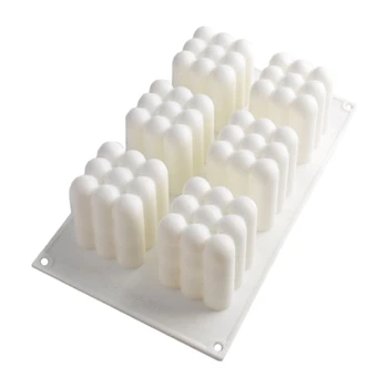 6 Ertmės 3D Cube Žvakė Pelėsių Silikono Formų skirti 