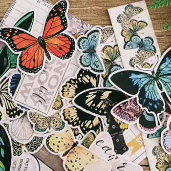 60 VNT Gražus drugelis Lipdukai Amatų Ir Scrapbooking lipdukų knyga Studentų etiketės, Dekoratyvinis lipdukas vaikams, žaislai