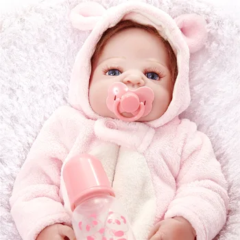 60cm Naujagimių Lėlės Kūdikis gyvas Realus Reborn Baby Doll, minkšti viso Silikono lėlės kūno imtis vandens žaislai Bonecas gimtadienis
