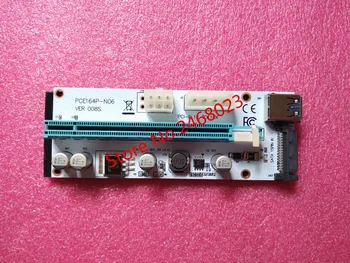 60CM VER008S PCI-E 1X iki 16X Extender 008S PCIE Riser Card su 4pin 6pin SATA Maitinimo Sąsaja ETH Bitcoin Miner