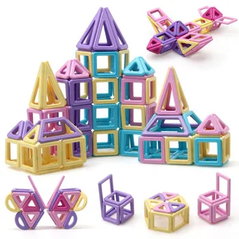62pcs Mini Magnetiniai Blokai Magnetinio Dizaineris Pastatų Statybos Žaislų Rinkinys Magnetas Švietimo Žaislai Vaikams, Vaikų Dovanų